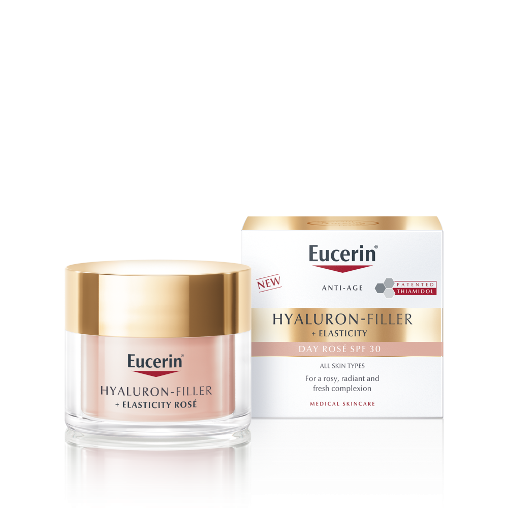 EUCERIN Hyaluron-Filler + Elasticity Rose Day SPF30 päivävoide ikääntyvälle iholle 50 ml