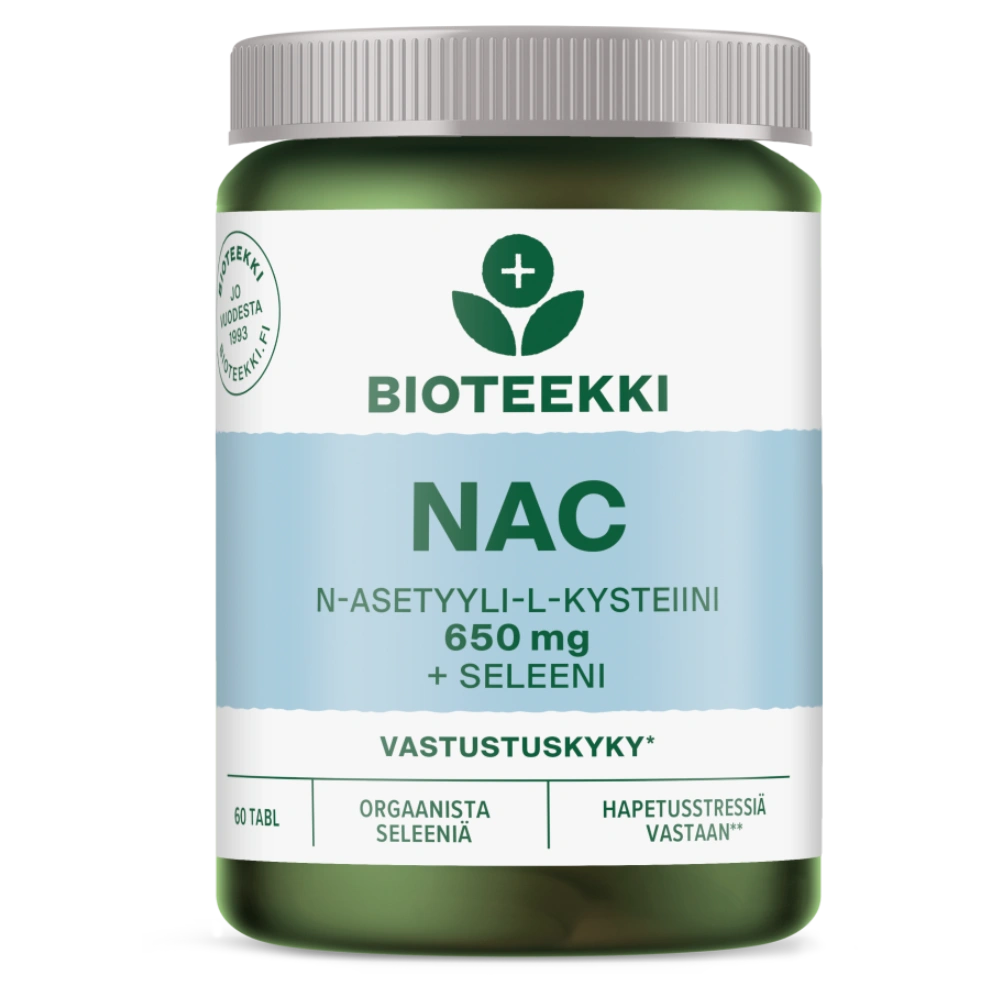 BIOTEEKKI NAC + Seleeni tabletti 60 tablettia