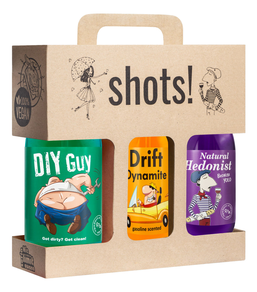 LAQ Lahjapakkaus suihkugeelit miehille 3x500 ml