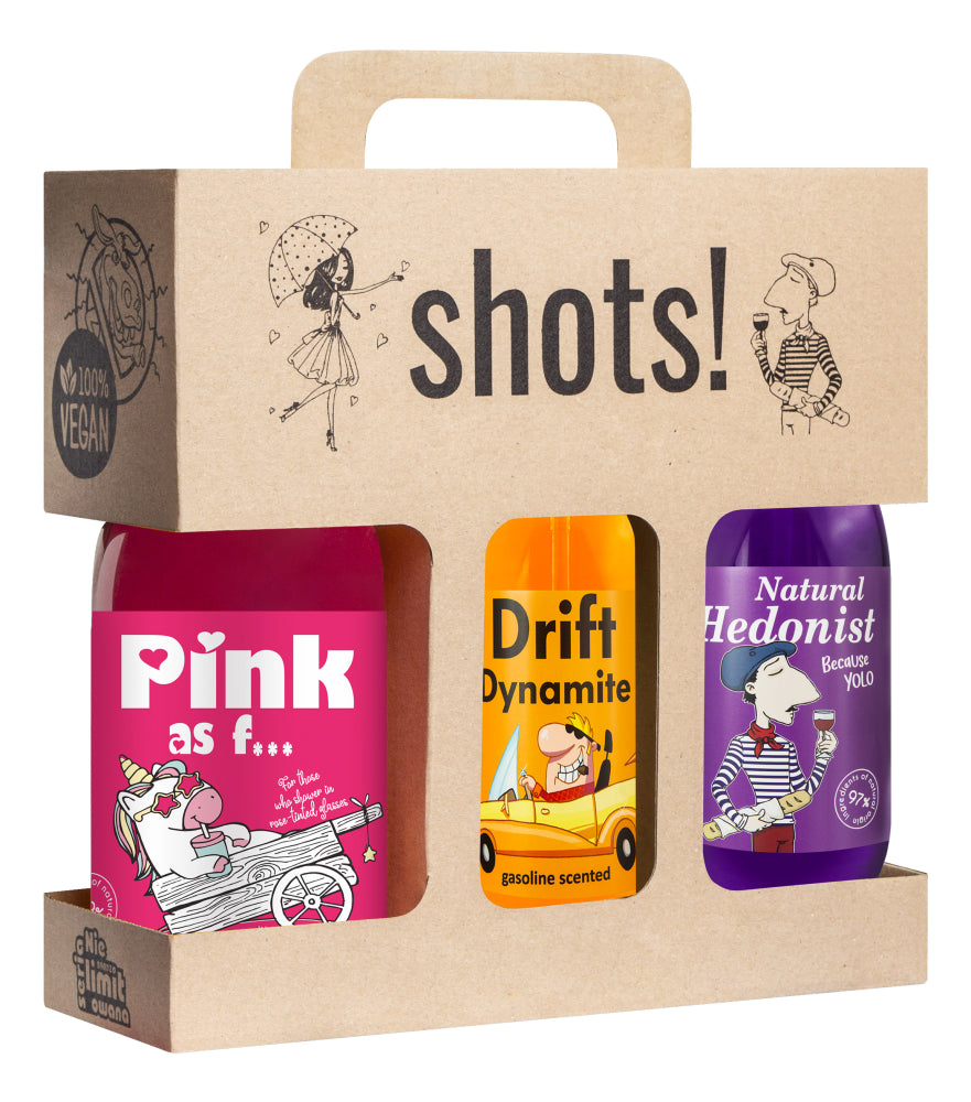 LAQ Unisex lahjapakkaus suihkugeelit 3x500 ml