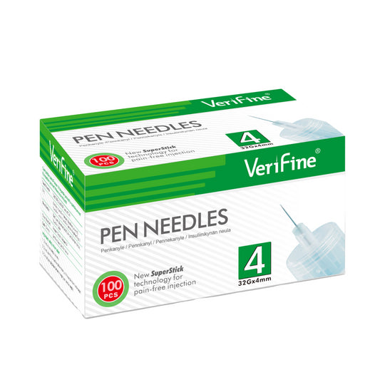 VERIFINE Kynäneula 32G x 4 mm 100 kpl