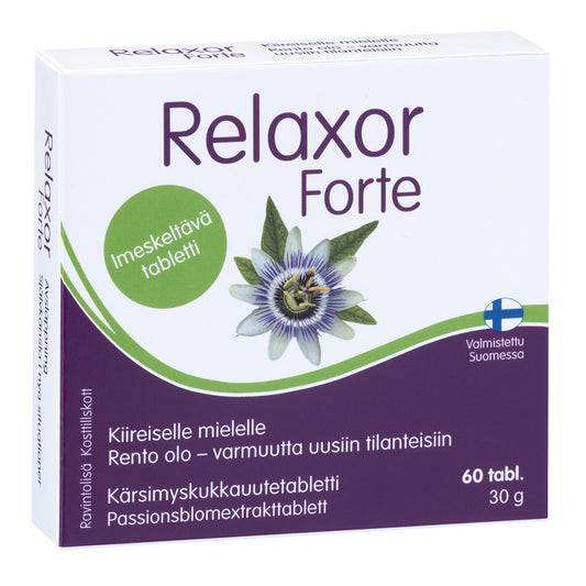 RELAXOR Forte kärsimyskukkauutetabletti 60 kpl