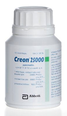 CREON 25 000 300 mg enterokapseli, kova, 100 kappaletta