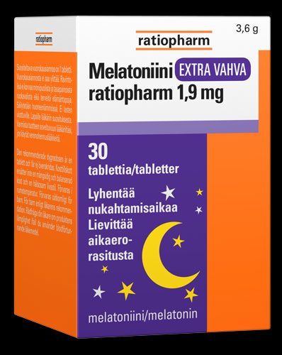 MELATONIINI EXTRA VAHVA RATIOPHARM 30 TABLETTIA