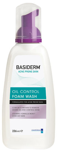 BASIDERM OIL CONTROL FOAM WASH RASVAISELLE, EPÄPUHTAALLE JA AKNEEN TAIPUVAISELLE IHOLLE 235 ML