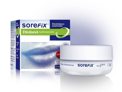 SOREFIX EHKÄISEVÄ HUULIHERPESVOIDE 8 ML