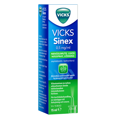 VICKS SINEX 0,5 mg/ml nenäsumute, liuos 15 ml