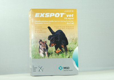 EXSPOT VET 715 mg/ml paikallisvaleluliuos koirille 6x1 ml