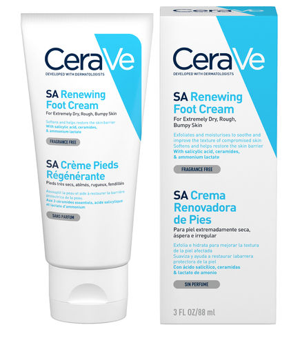 CERAVE SA RENEWING FOOT CREAM ERITTÄIN KUIVALLE, KARHEALLE JA EPÄTASAISELLE IHOLLE 88 ML
