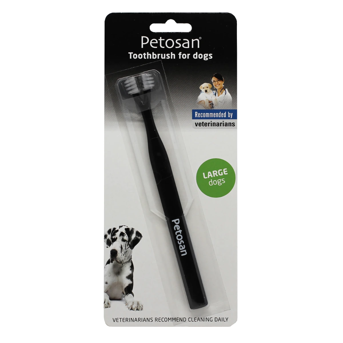 PETOSAN Kaksihaarainen hammasharja isoille koirille 1 kpl