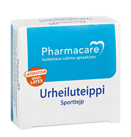 PHARMACARE Urheiluteippi 3,8 cm x 5 m valkoinen 1 kpl