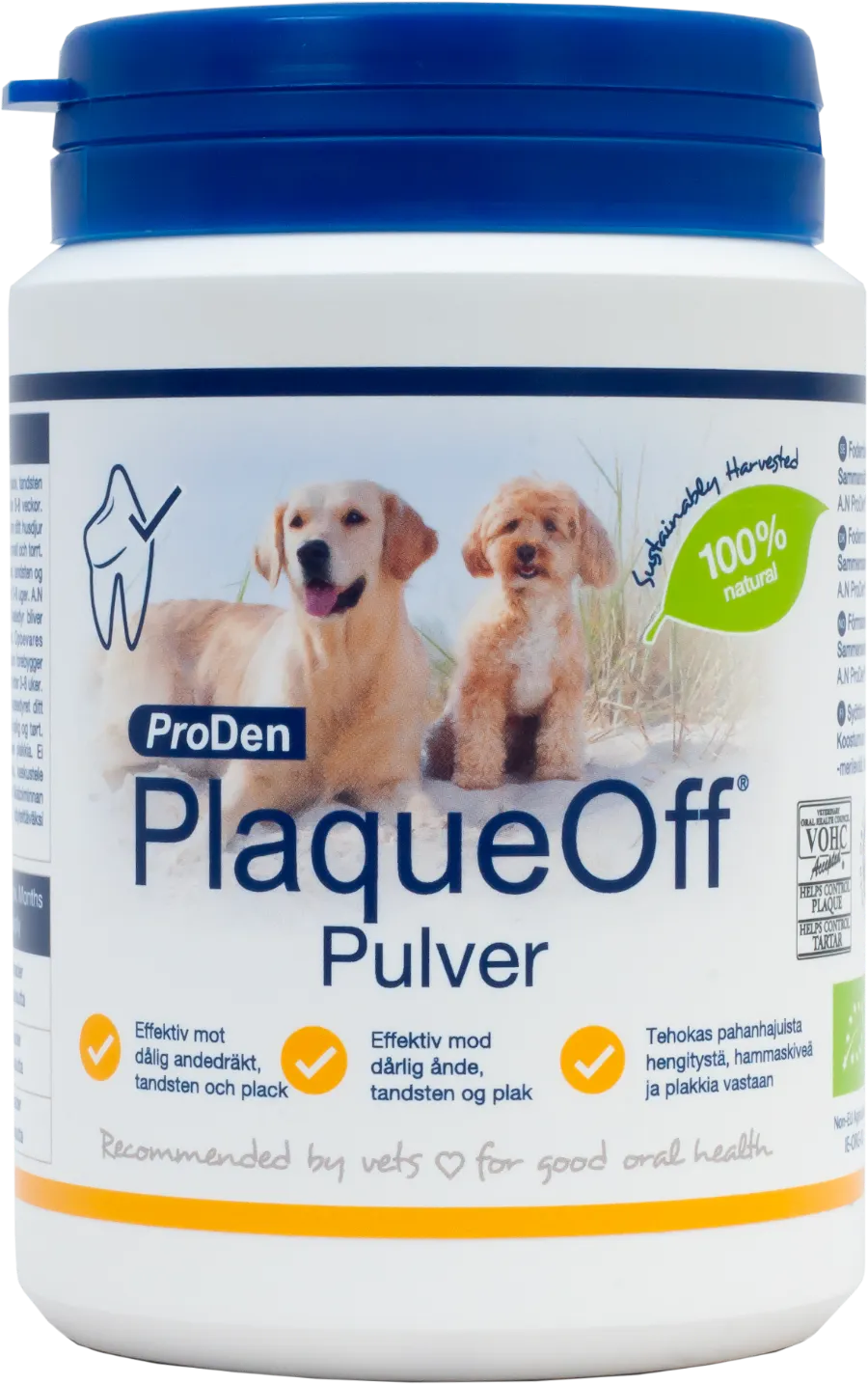 PLAQUE OFF Jauhe hampaiden hoitoon koirille ja kissoille 180 g
