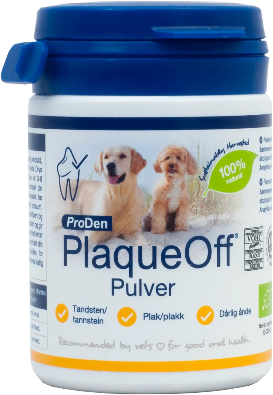 PLAQUE OFF Jauhe hampaiden hoitoon koirille ja kissoille 60 g