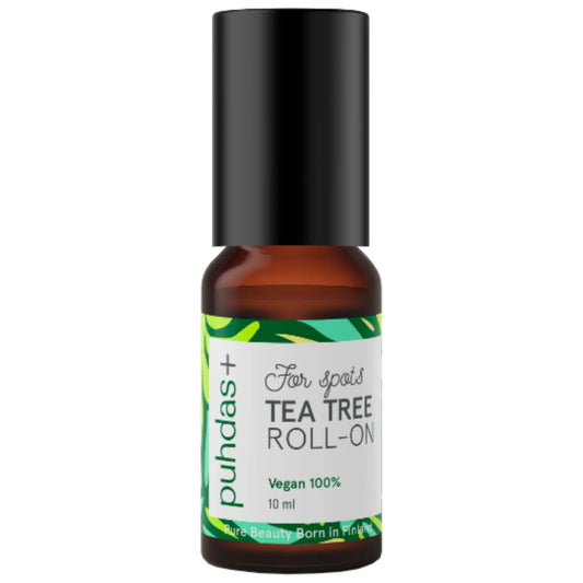 Puhdas+ Tea Tree Roll-on teepuuöljy täsmähoito epäpuhtauksille 10 ml