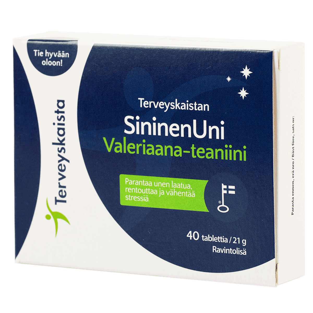 TERVEYSKAISTAN Sininen Uni valeriaana-teaniinitabletti 40 tabl