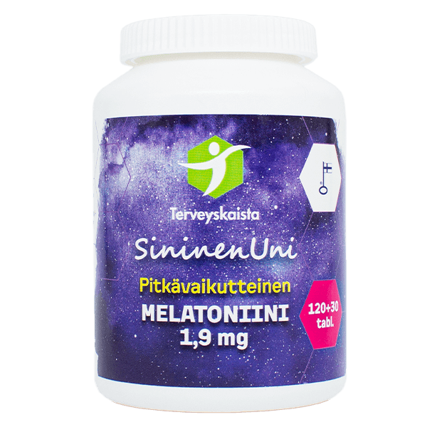 TERVEYSKAISTAN Sininen Uni melatoniini 1,9 mg pitkävaikutteinen tabletti 150 tabl