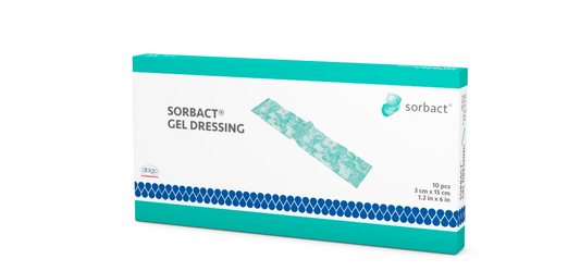 SORBACT Gel dressing kostea sidos 3 cm x 15 cm 10 kpl
