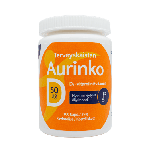 TERVEYSKAISTAN Aurinko D 50 mikrog öljykapseli 100 kaps