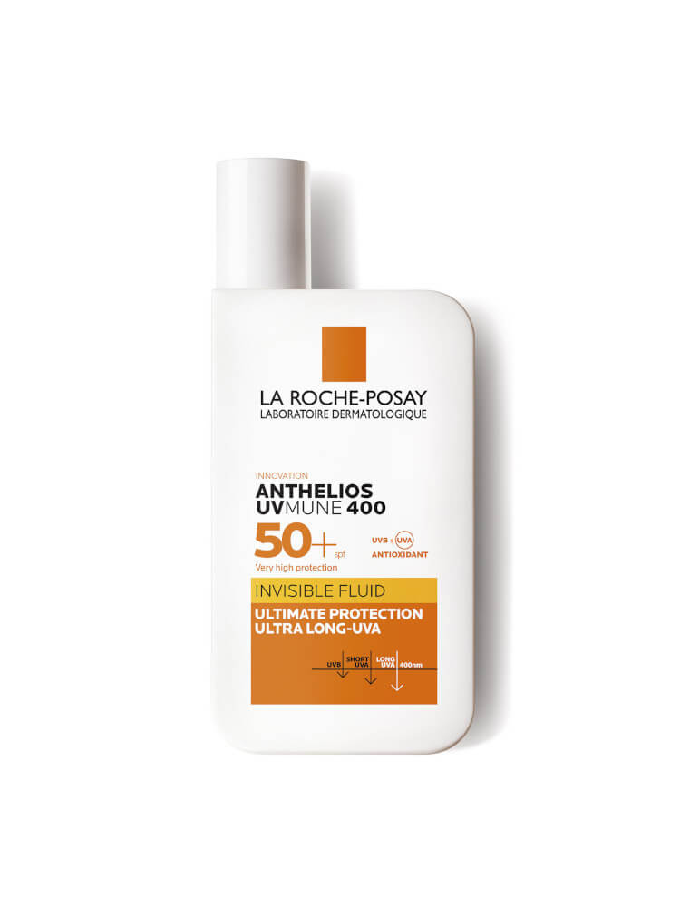 LA ROCHE-POSAY Anthelios UVMune Invisible Fluid SPF 50+ aurinkosuojaemulsio kasvoille ja silmänympärysalueelle 50 ml