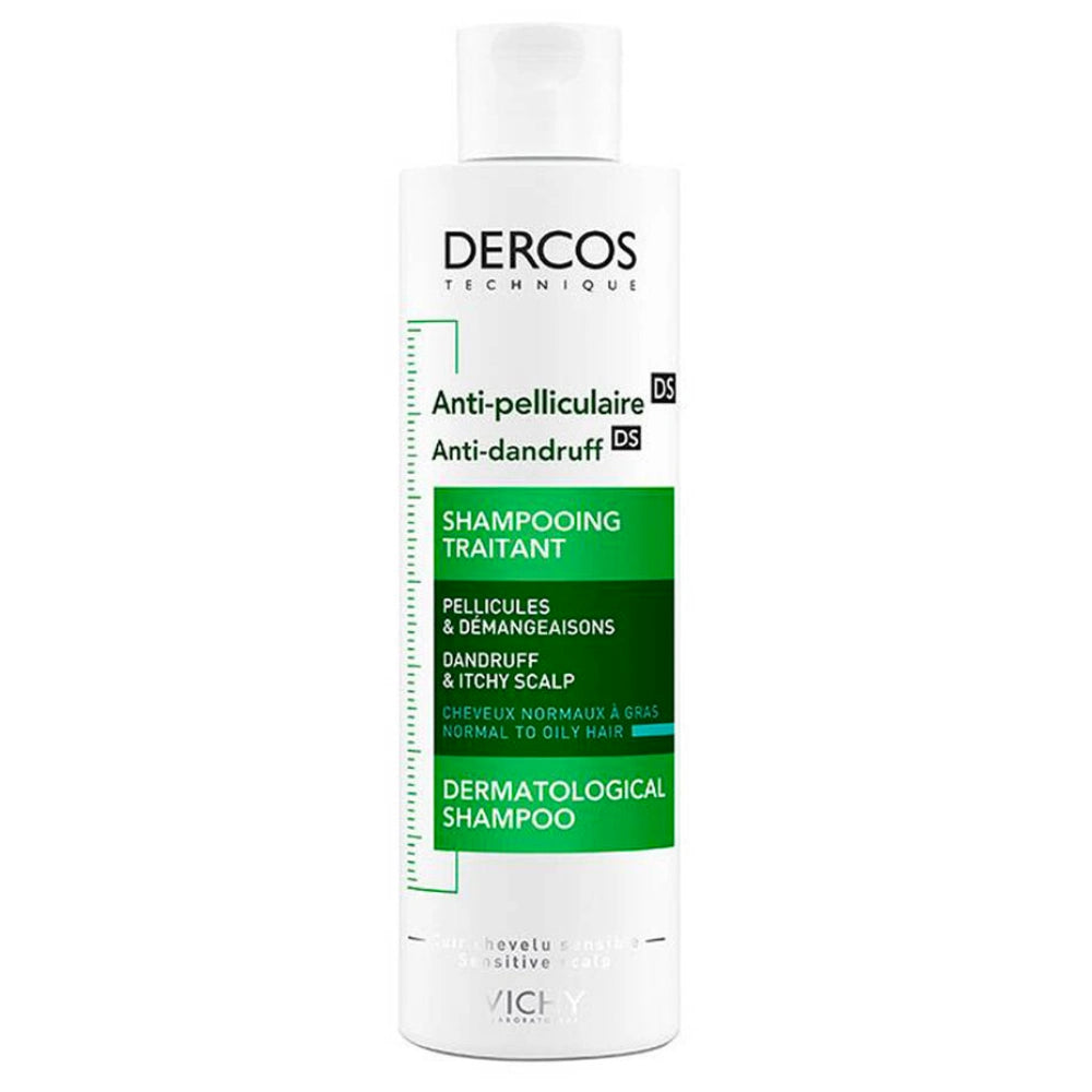 VICHY Dercos Anti-Dandruff hoitoshampoo hilsettä vastaan normaaleille ja rasvaisille hiuksille 200 ml