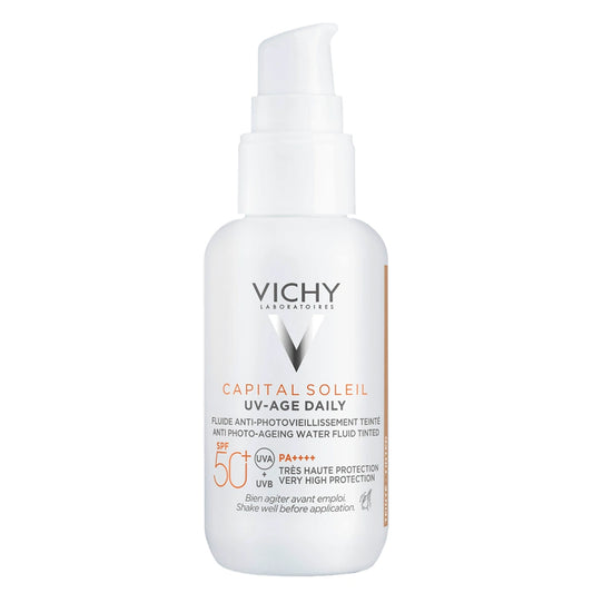 VICHY Capital soleil UV age tinted SPF50+ värillinen aurinkosuojavoide kasvoille 30 ml