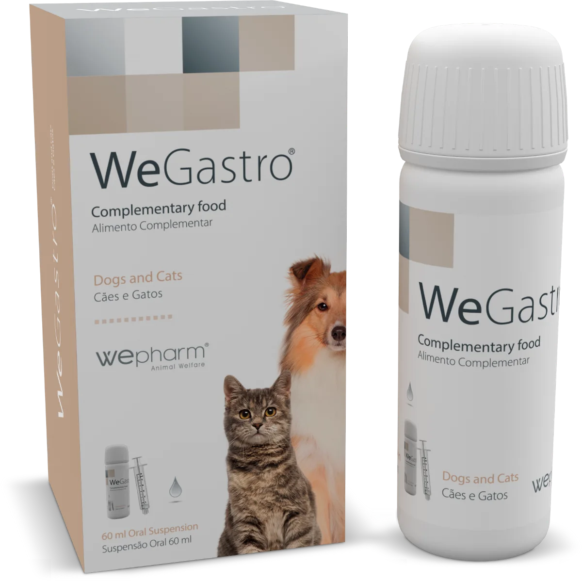 WEGASTRO Oraalisuspensio täydennysrehu koirille ja kissoille 60 ml
