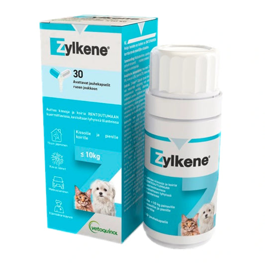 ZYLKENE Täydennysrehu alle 10 kg kissoille ja koirille 30 kapselia