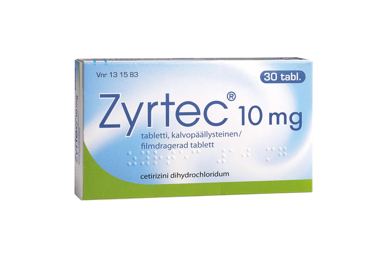 ZYRTEC 10 mg tabletti, kalvopäällysteinen 30 tablettia
