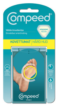COMPEED KÄNSÄ- JA KOVETTUMALAASTARI 6 KAPPALETTA