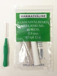 DOFT HAMMASVÄLIHARJA 0.8 MM VIHREÄ 12 KAPPALETTA