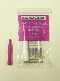 DOFT HAMMASVÄLIHARJA 0.5 MM LILA 12 KAPPALETTA