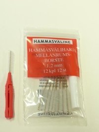 DOFT HAMMASVÄLIHARJA 1.2 MM PUNAINEN 12 KAPPALETTA