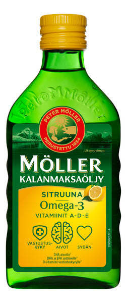 MÖLLER Kalanmaksaöljy sitruunanmakuinen 250 ml