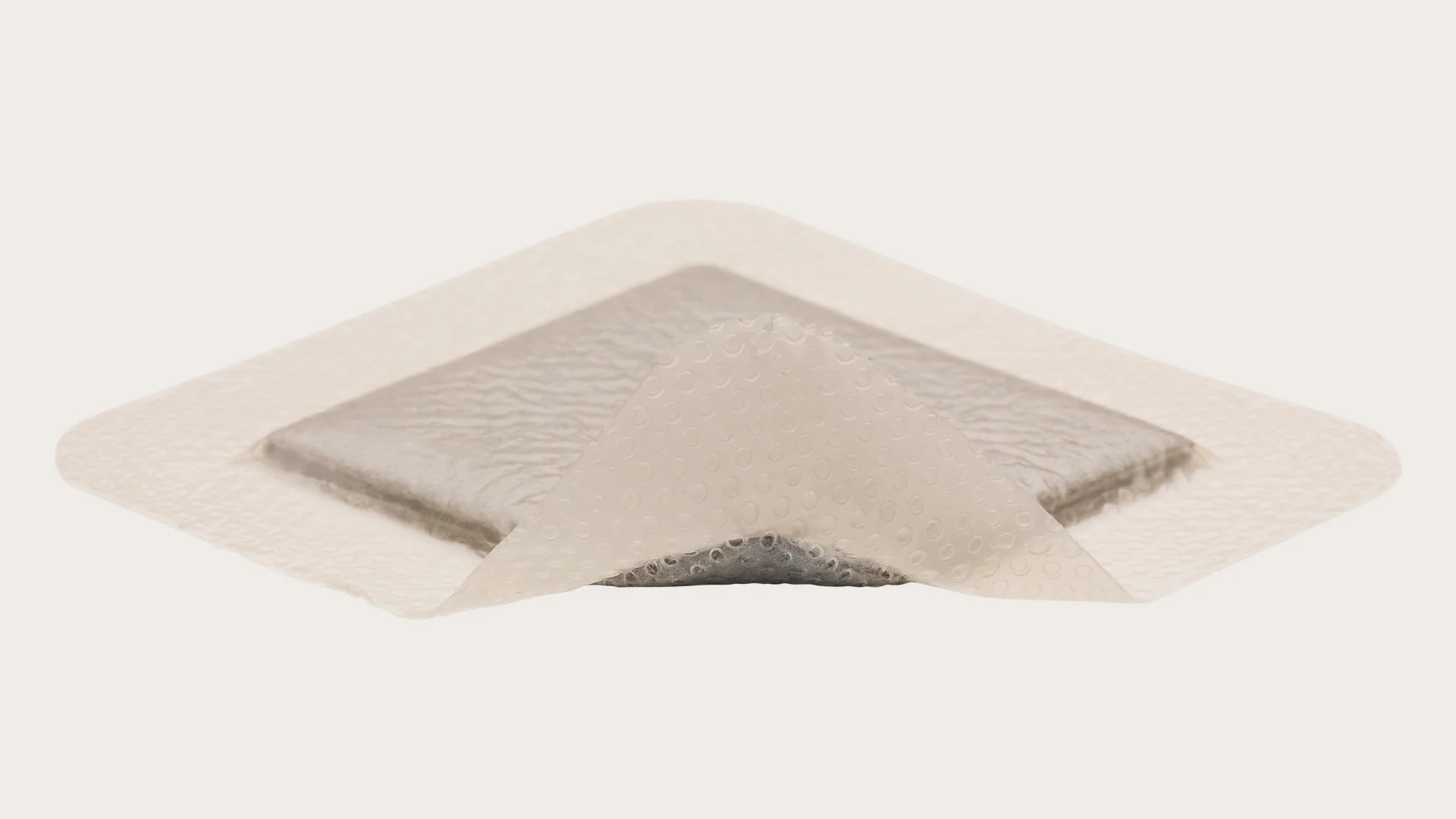 MEPILEX Border AG 10 cm x 10 cm kiinnittyvä antimikrobinen vaahtosidos sivusta