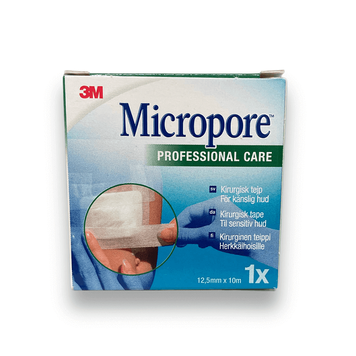 MICROPORE Kuituteippi 12,5mm x 10 m, valkoinen