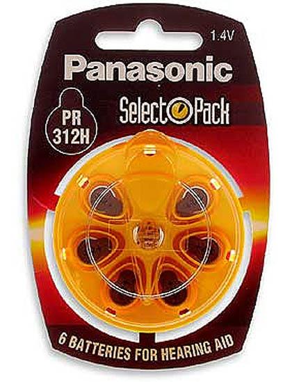 PANASONIC PR 312 kuulokojeparisto 6 kpl