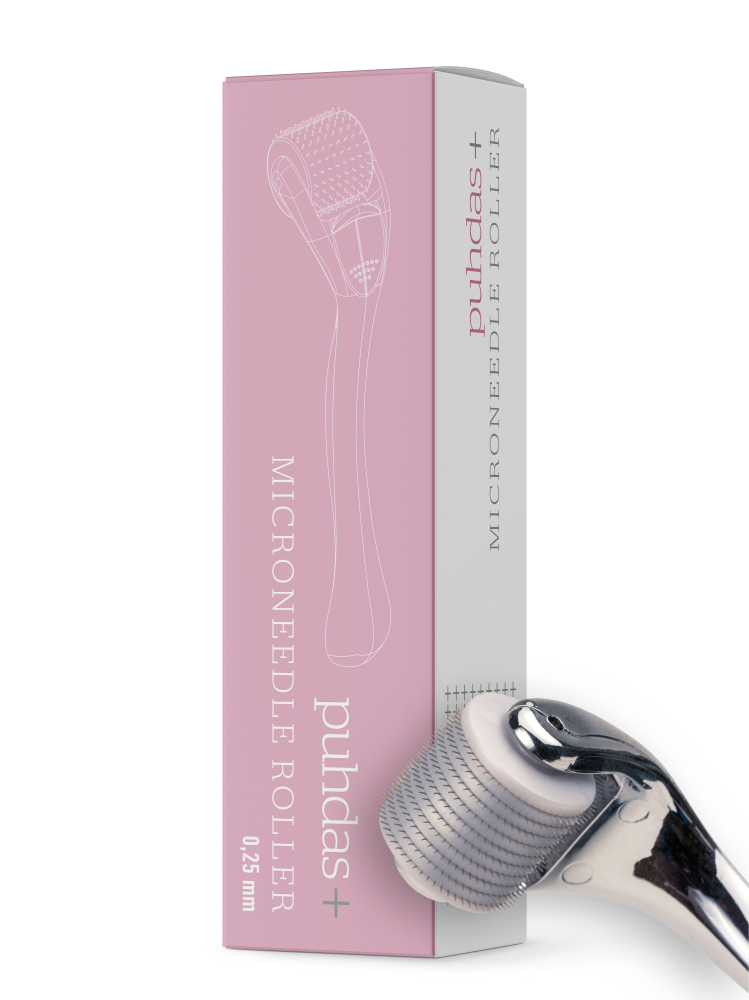 PUHDAS+ Microneedle Roller System 0,25 mm mikroneulain 1 kpl