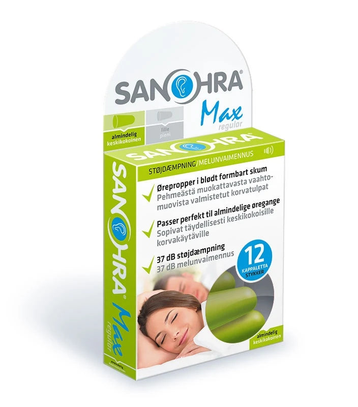 SANOHRA Max korvatulpat aikuisille 12 kpl