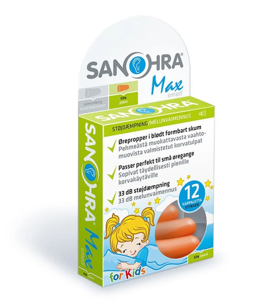 SANOHRA Max korvatulpat lapsille 12 kpl